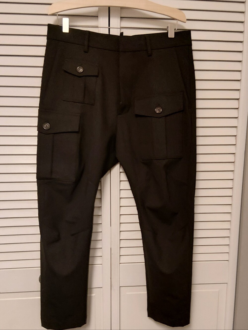 DSQUARED2 Black Men's Utility2 Sexy Cargo Trousers